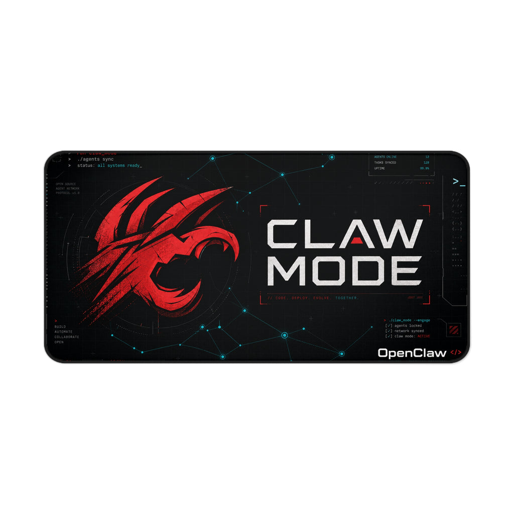 Claw Mode Terminal Grid Desk Mat