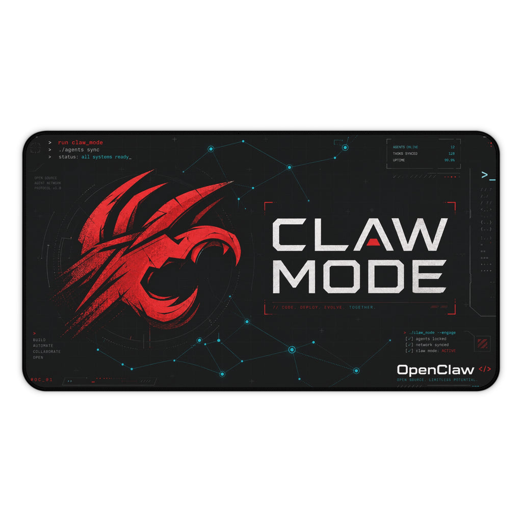 Claw Mode Terminal Grid Desk Mat