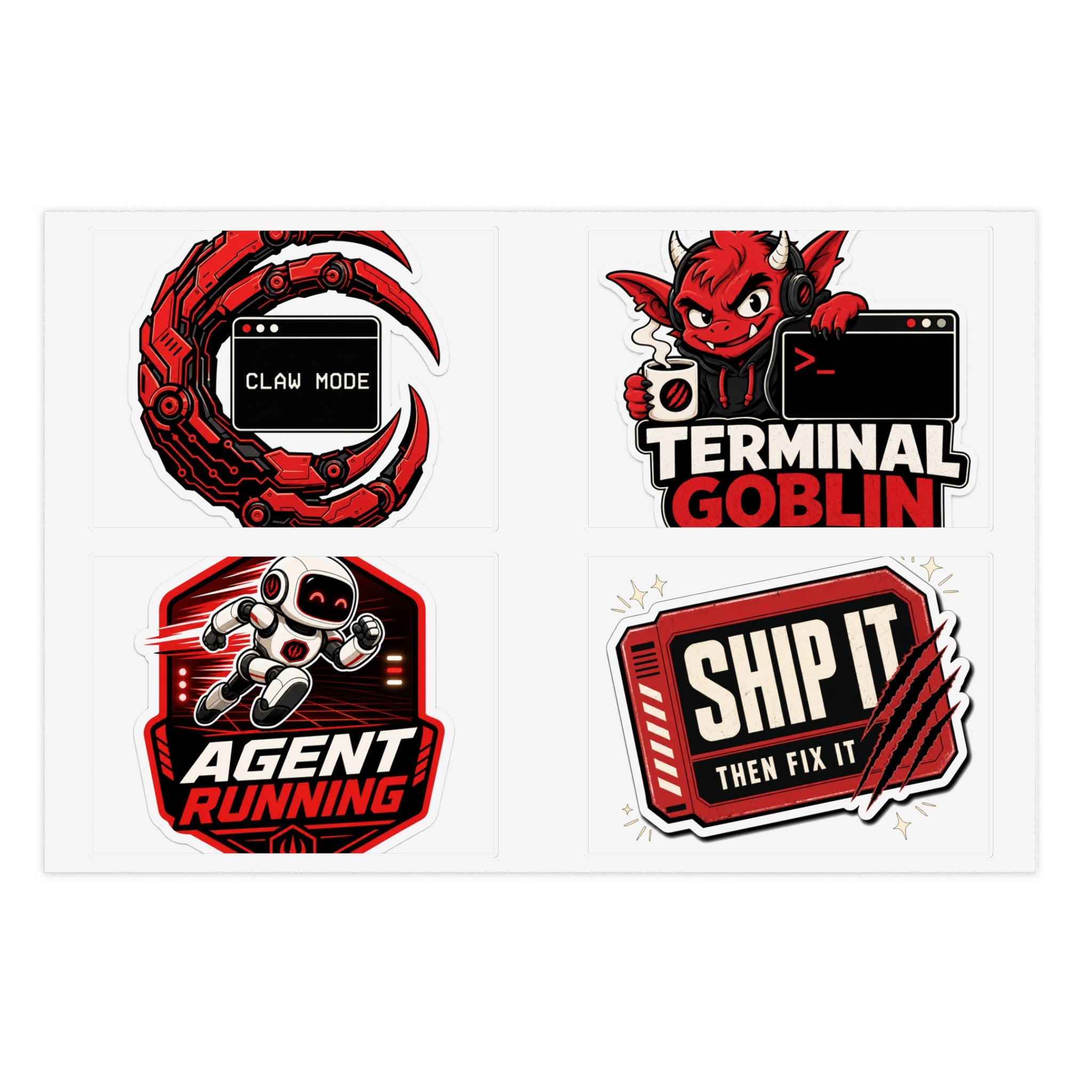 OpenClaw GPT Terminal Goblin Sticker Sheet