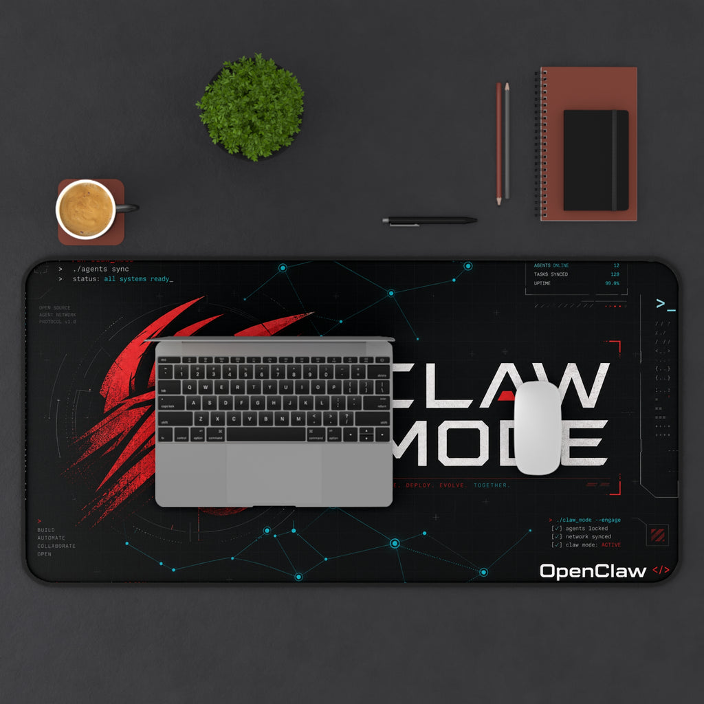 Claw Mode Terminal Grid Desk Mat
