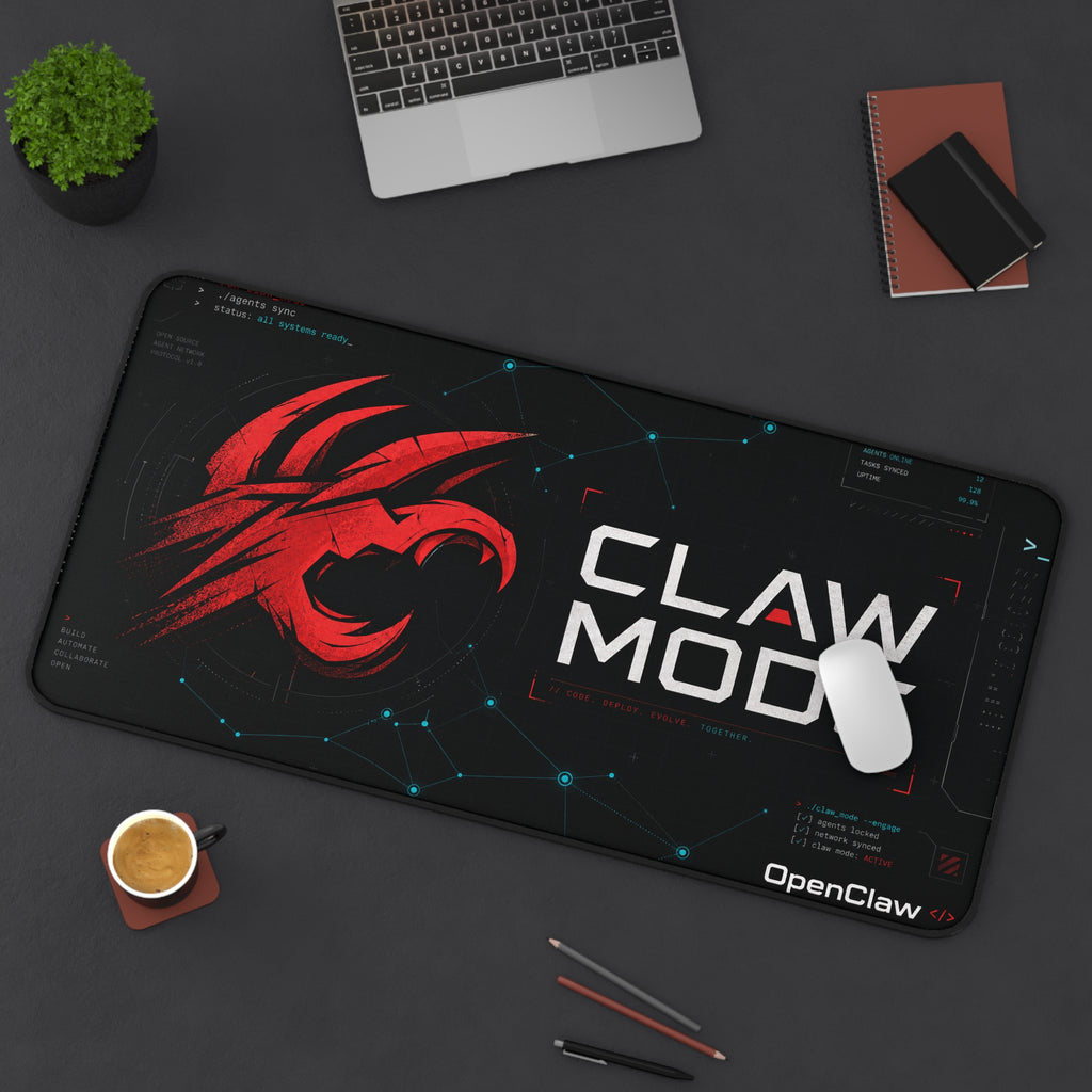 Claw Mode Terminal Grid Desk Mat