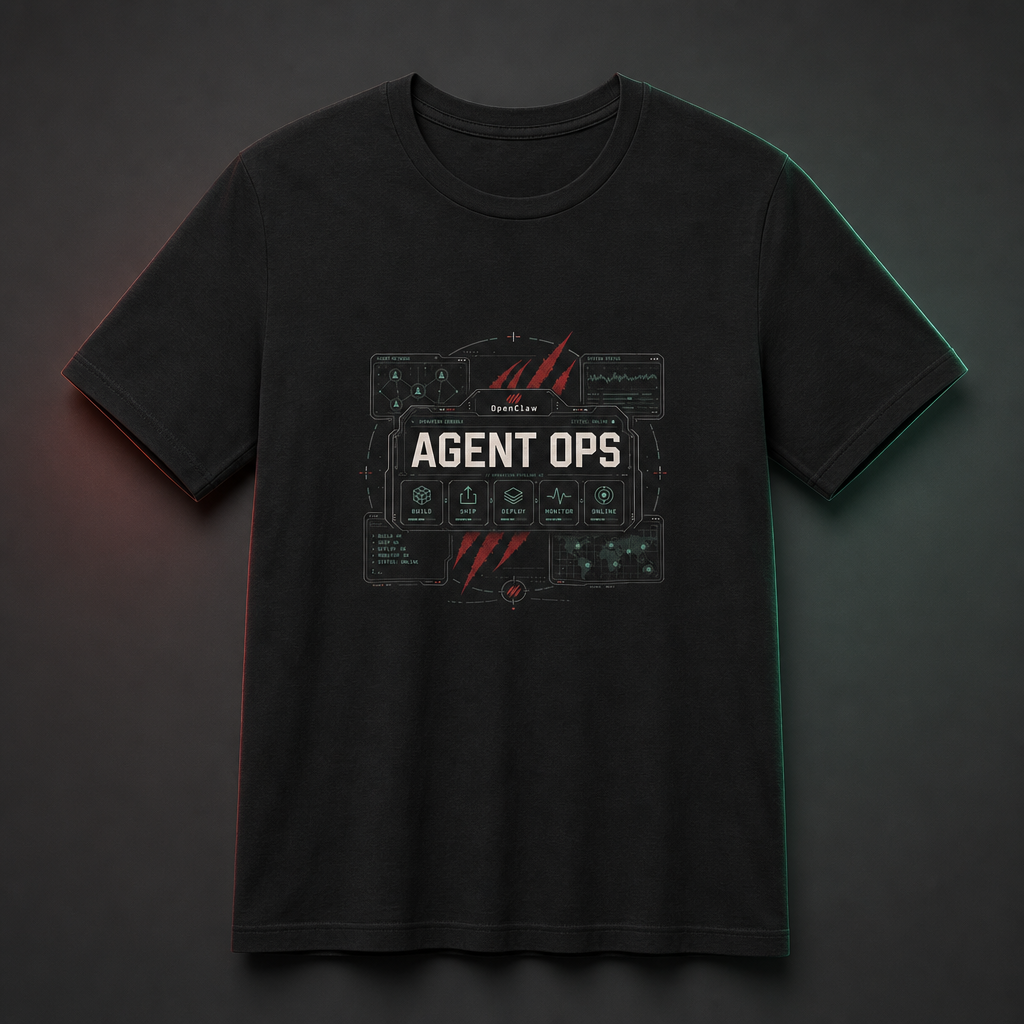 OpenClaw operator-studio mockup primary | agent-ops-console-tee