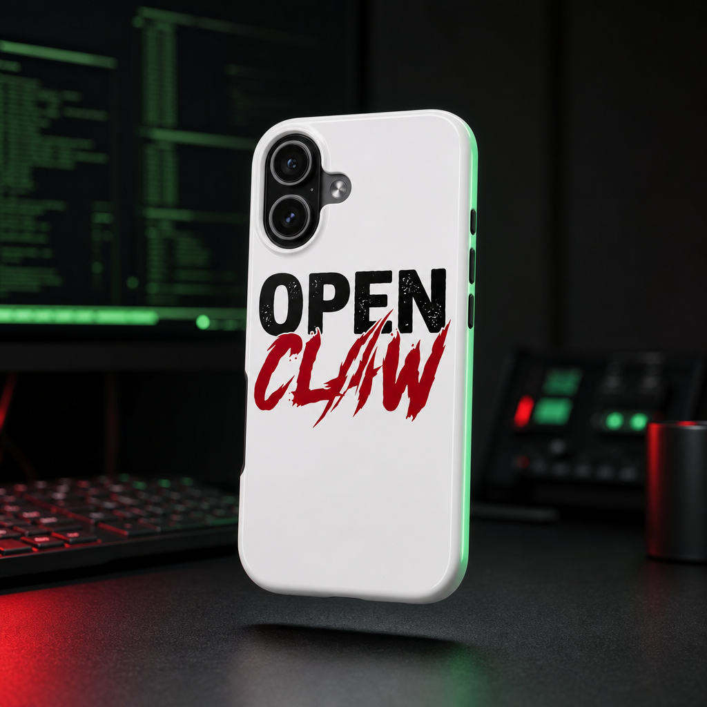 OpenClaw operator-studio mockup hover | open-claw-tough-phone-case-grunge-red-black-protective-cover