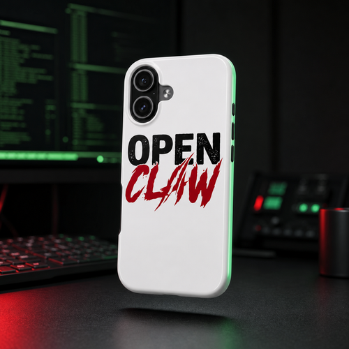 OpenClaw operator-studio mockup hover | open-claw-tough-phone-case-grunge-red-black-protective-cover