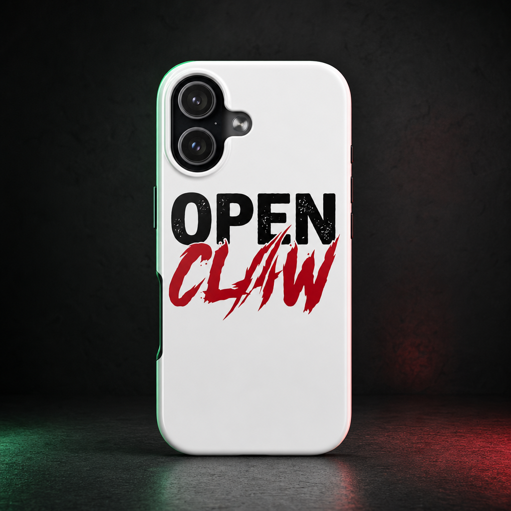 OpenClaw operator-studio mockup primary | open-claw-tough-phone-case-grunge-red-black-protective-cover