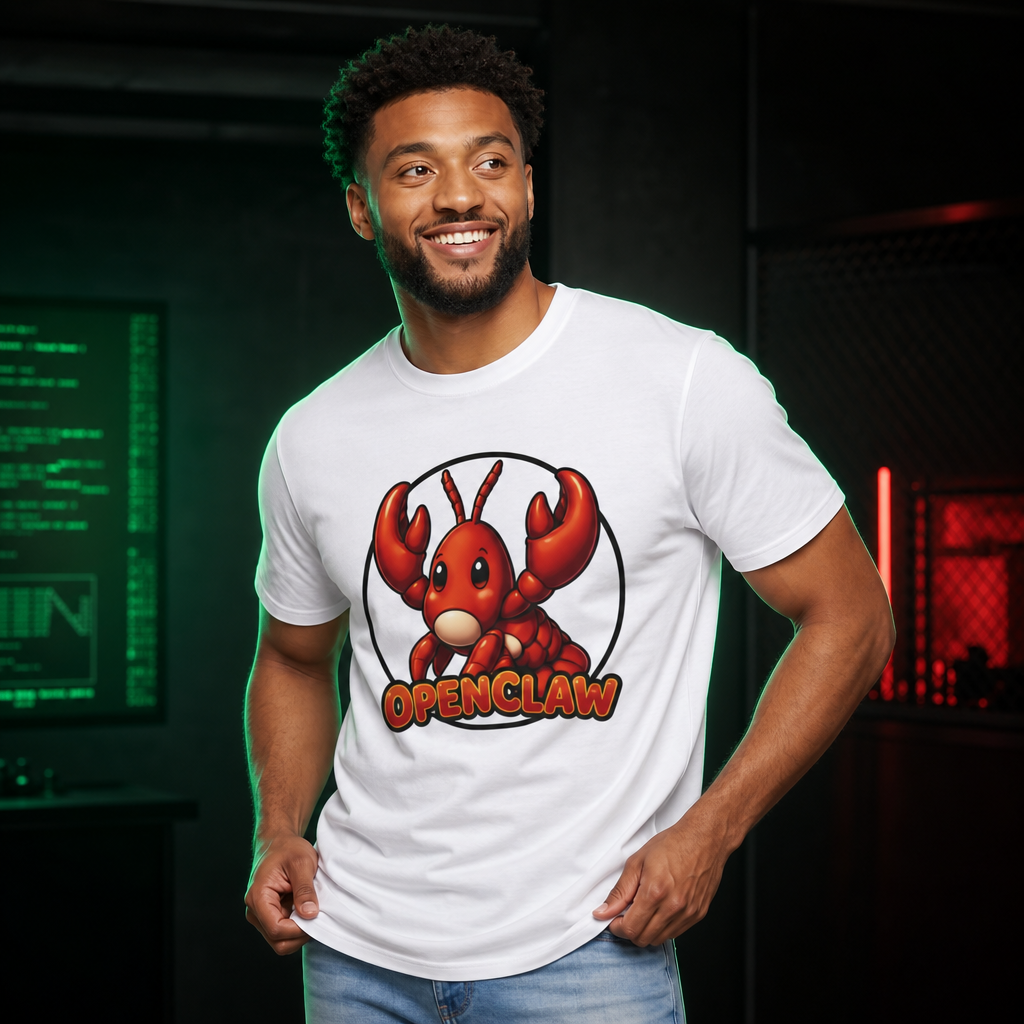 OpenClaw operator-studio mockup hover | lobster-mascot-tee-openclaw-graphic-t-shirt
