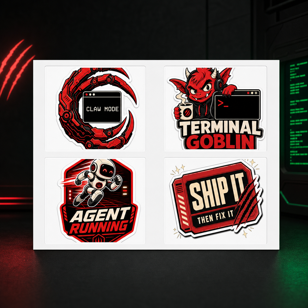 OpenClaw operator-studio mockup primary | openclaw-gpt-terminal-goblin-sticker-sheet