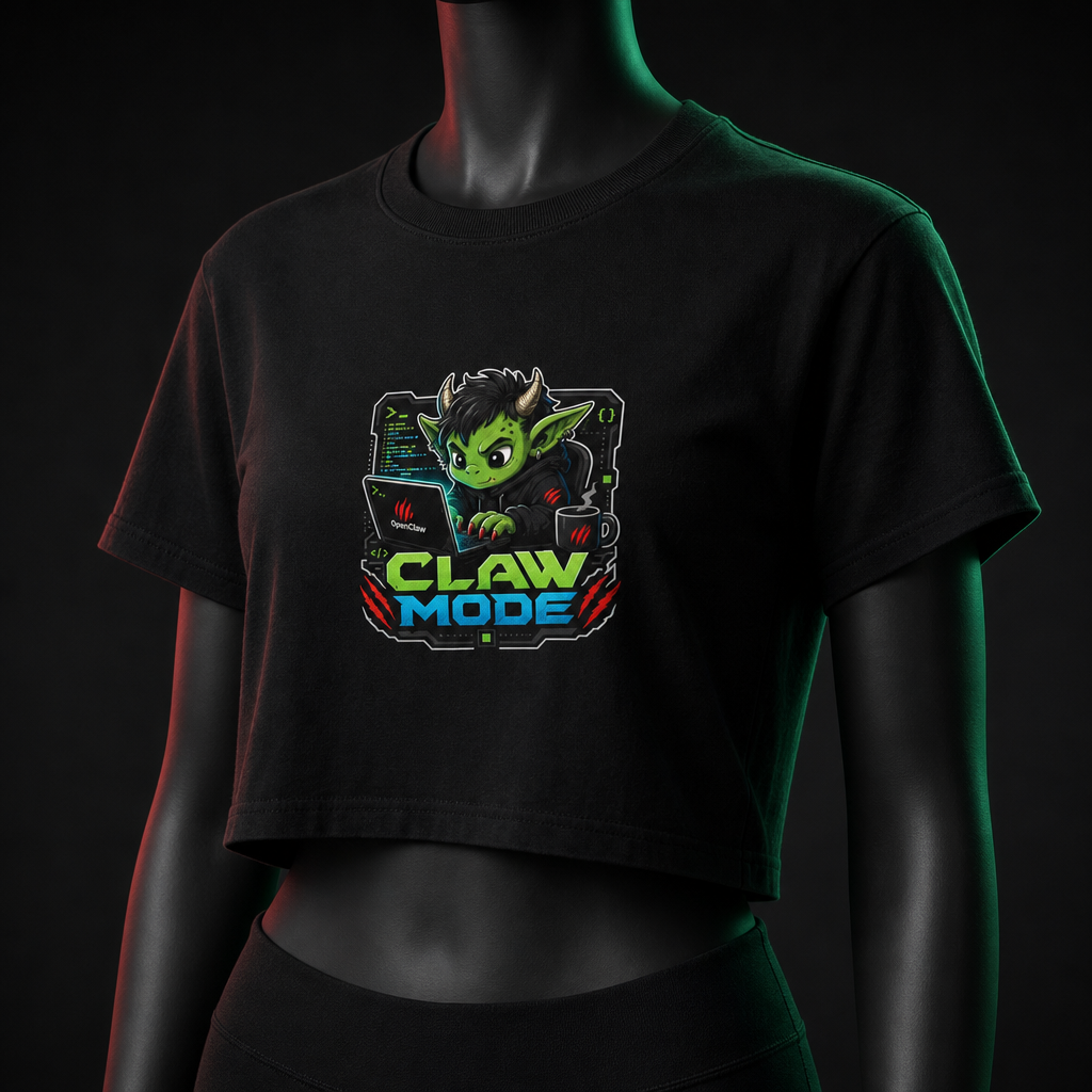OpenClaw operator-studio mockup hover | terminal-goblin-crop-tee